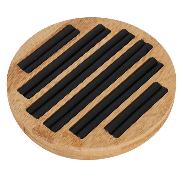 Bamboo Round Ring Display Tray Jewelry Organizer Store Shop