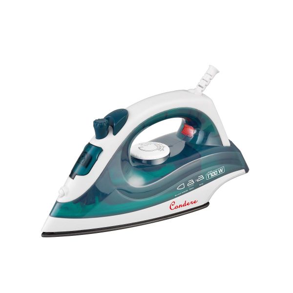 1700W Steamer with Stainless Steel Plate, Steam Iron for Clothes - Green