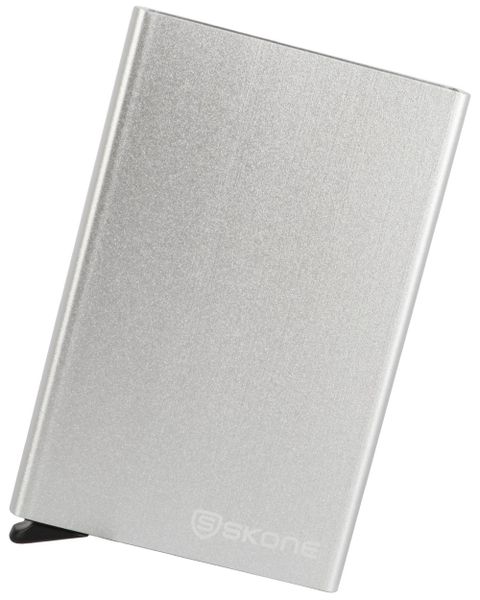 Slim Minimalist Wallet and Card Holder - RFID Blocking - Silver