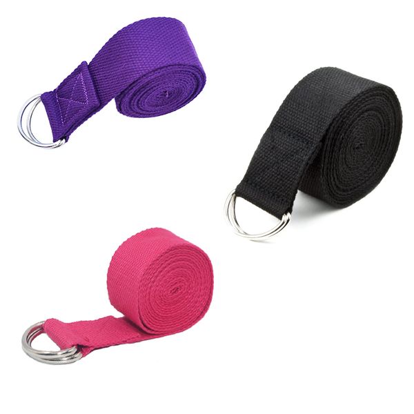 1.8m Flexible Yoga/Pilates Belts (Pack of 3) Assorted Colours