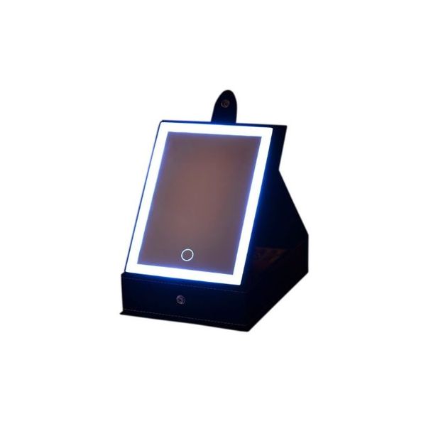 Jewerly Storage Case with Mirror &amp; LED Mirror Charging Cable