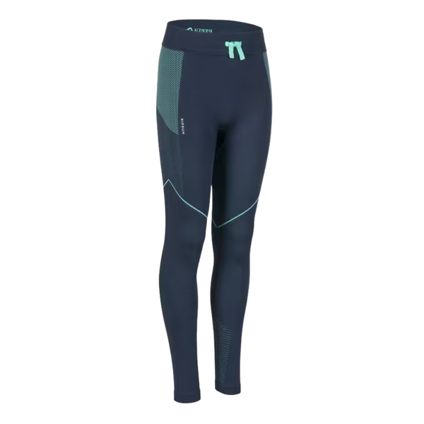 Kiprun Seamless Running Leggings for Children - Kiprun Care 500 Navy Green