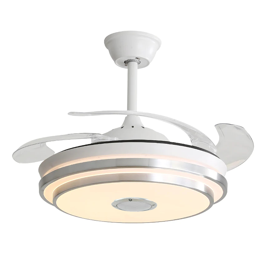 Retractable Ceiling Fan With Bluetooth Speaker and Led LightEMS Shop