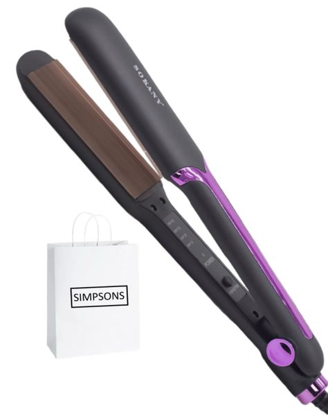 Professional Rapid Heating Ceramic Hair Crimper Iron &amp; Simpsons Gift Bag