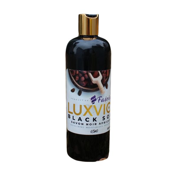 Luxvich Black Savon Noir African Shower Gel Soap