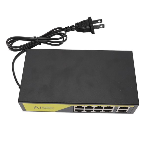 10-Port Gigabit POE Switch 8+2 Uplink US Plug
