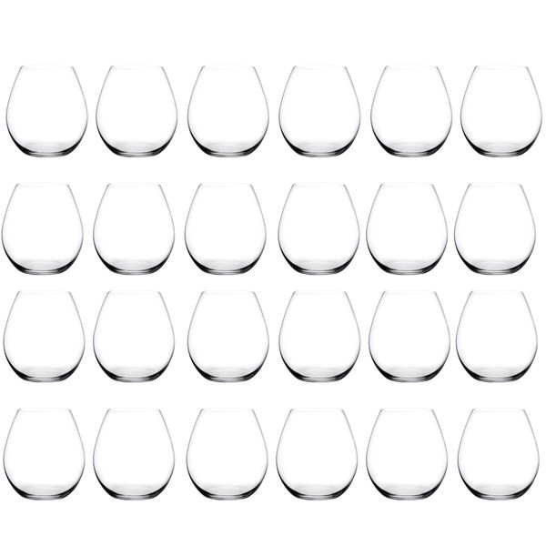 24oz Classic Design Stemless Bourgogne Wine Glasses Set - Bulk Pack Of 24