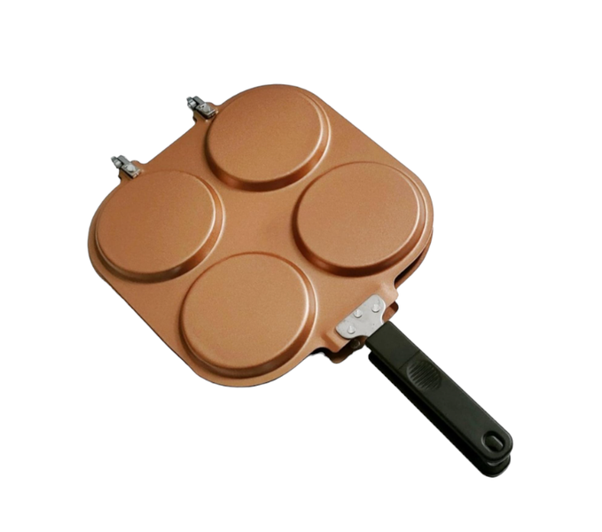 Rose Gold 4 Grid Non-stick Stainless Steel Pancake Pan