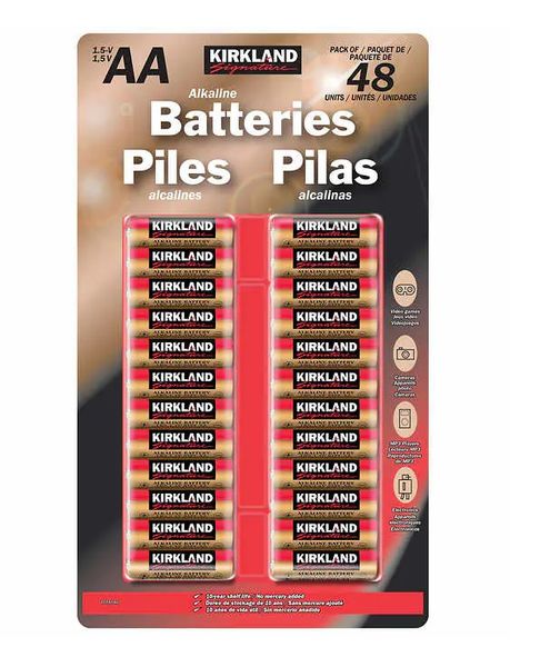 Kirkland Signature Alkaline AA Batteries - Pack of 48