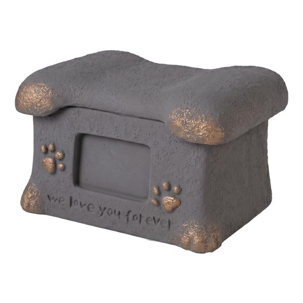 Pet Cremation Urn with Photo Frame and Paw Print Design