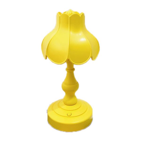 Yellow Retro Lotus - Leaf Desk Lamp (3 Light Sources)
