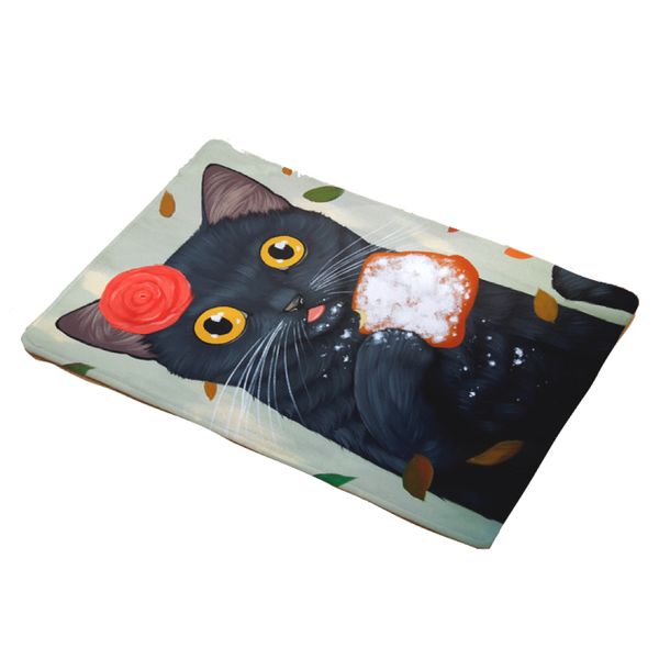 Home Decor Doormat - Black Cat