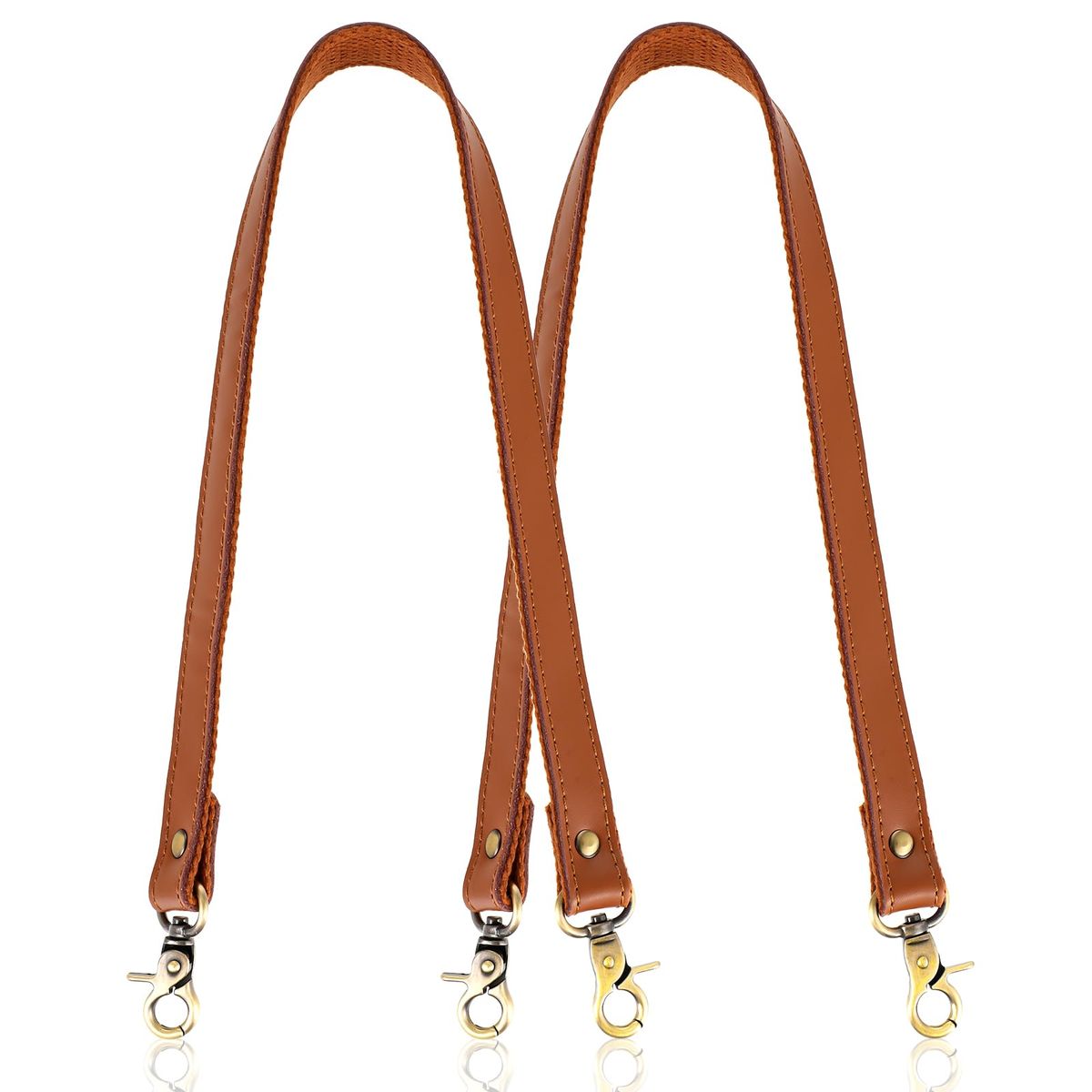 2 Pcs Leather Adjustable Replacement Shoulder Strap for Handbags Purse