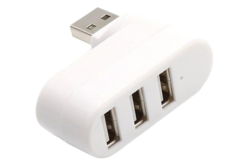 USB Splitter Flexible Rotation Design with 3 USB Ports