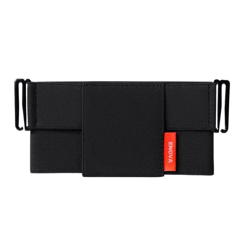 Enova Phone Bag Portable Elastic Multi-layer Storage Waist Bag - Black