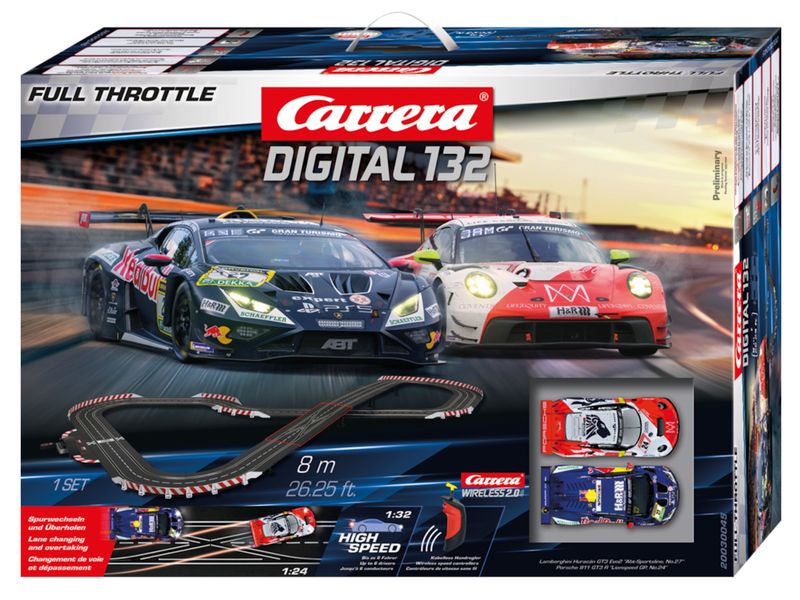 Carrera DIGITAL 1/32 Full Throttle 8m Slot Car Set