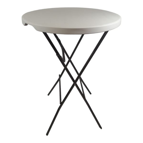 SMTE - High 110cm x 80cm Round Bi-Fold Plastic Event Folding Table -F21