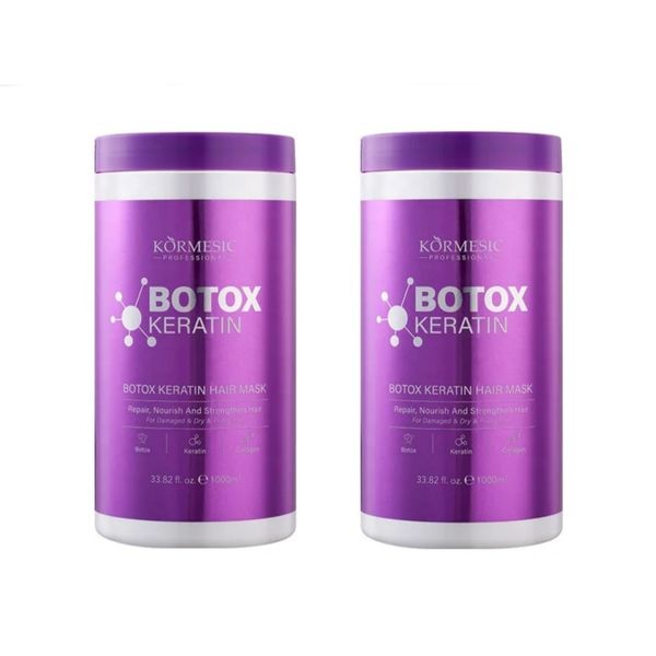 2 x 1000 ml Kormesic Botox Collagen Keratin Hair Mask