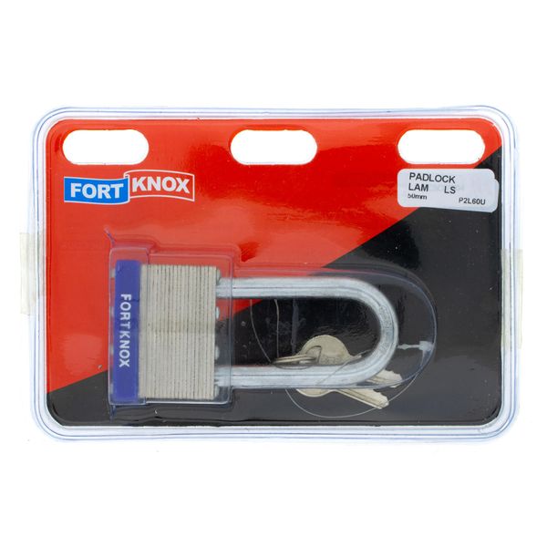FORT KNOX Padlock Laminated Long Shackle 50mm Q:1 P2L60U