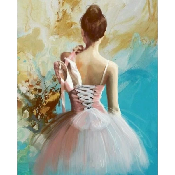 Ballerina Blue Abstract Background image