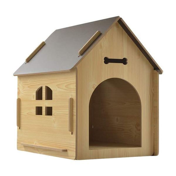 Pet Kennel Dog House Wooden without Doors for Small Dogs - 40x51x52cm