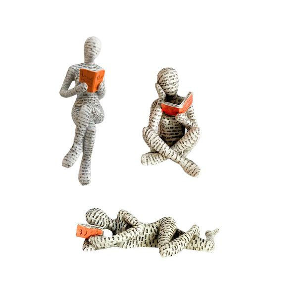 Alphabet Reading Statue Set Home Decor Ornament