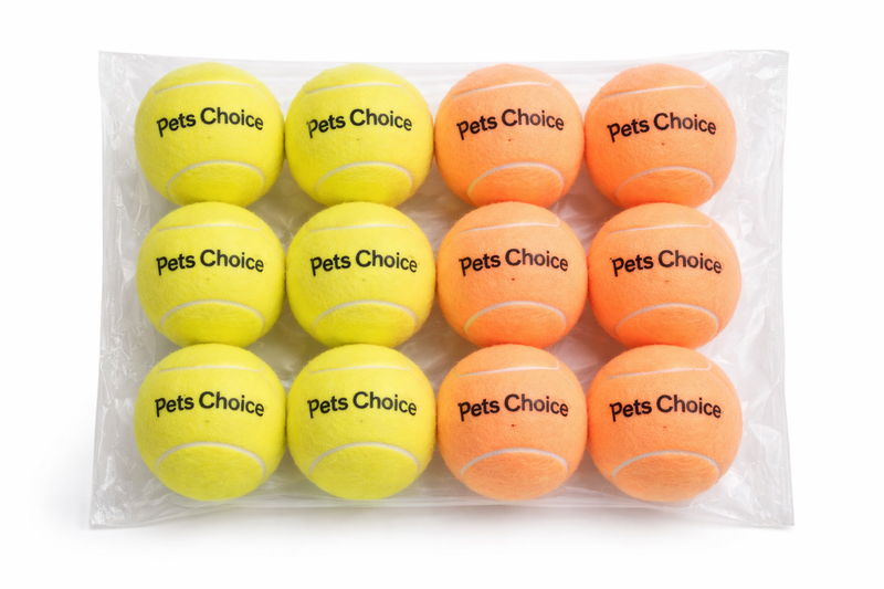 Pets Choice Tennis Balls Yellow And Orange - 12 pack
