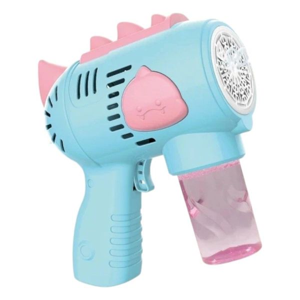 Dino Pop Bubble Gun for Kids - Blue &amp; Pink