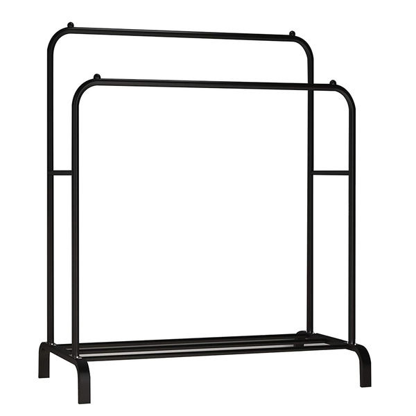 Double Pole Clothing and Shoe Storage Rack