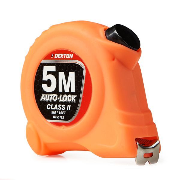 Dekton Hi-Vis Orange Soft Grip Autolock Tape Measure 5 m x 19 mm