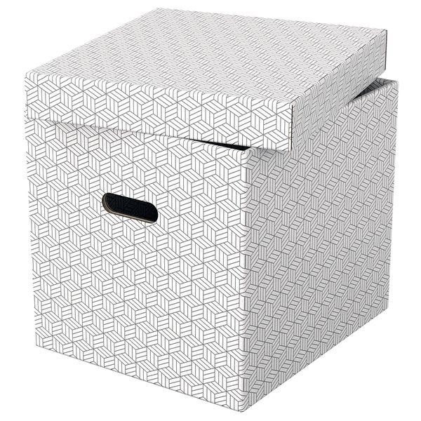 Esselte Storage Boxes 3 Pack- Cube White