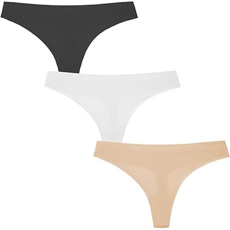 6 Pack Women's Seamless Panties Sexy Thongs Invisible G-string