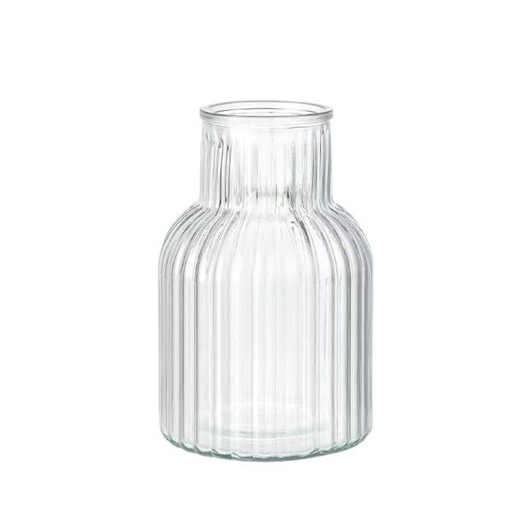 Elegant Glacier-Inspired Design Glass Vase - Transparent