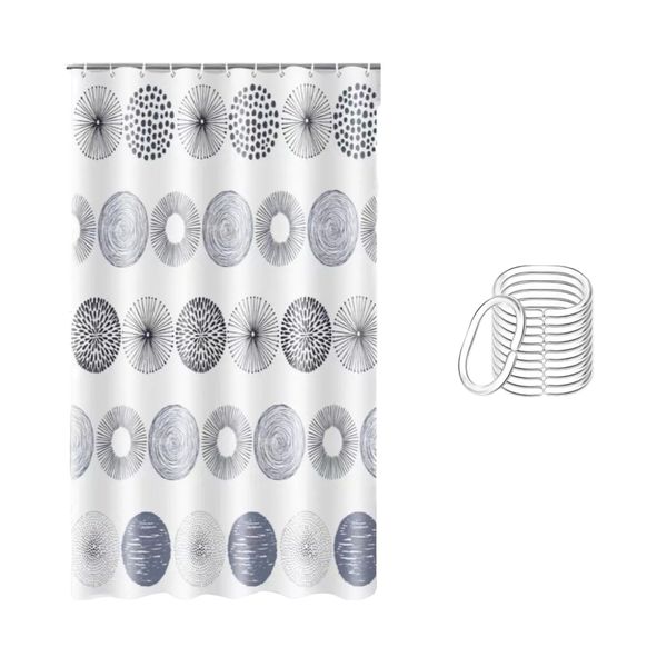 EVA Hooks Eyelet Shower Curtain