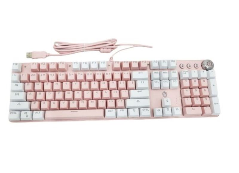 Pink &amp; White Mechanical Keyboard