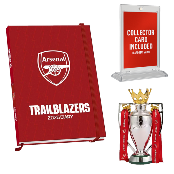 Arsenal FC 1 of One Gift Set -Diary with Collector's Card and Trophy