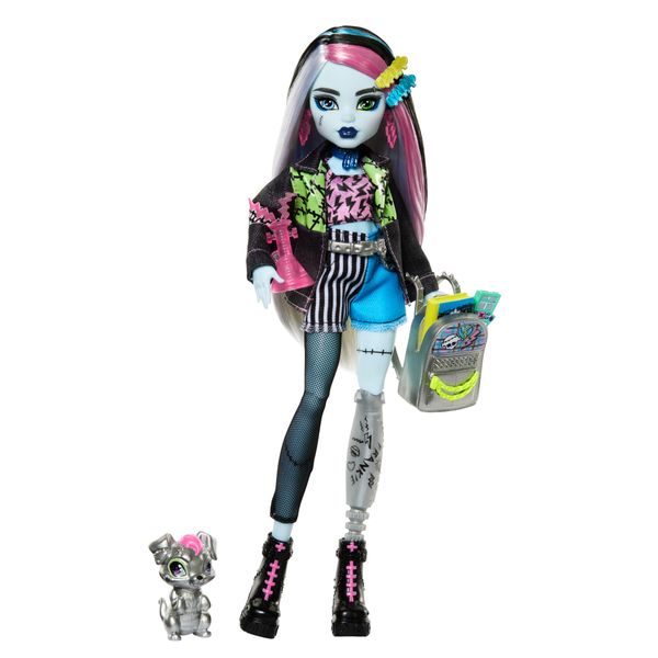 Monster High Frankie Stein Doll In Denim Jacket And Short