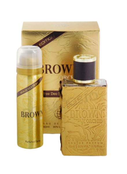 Brown Orchid Gold Edition 80ml Eau De Perfume And Deodorant Spray