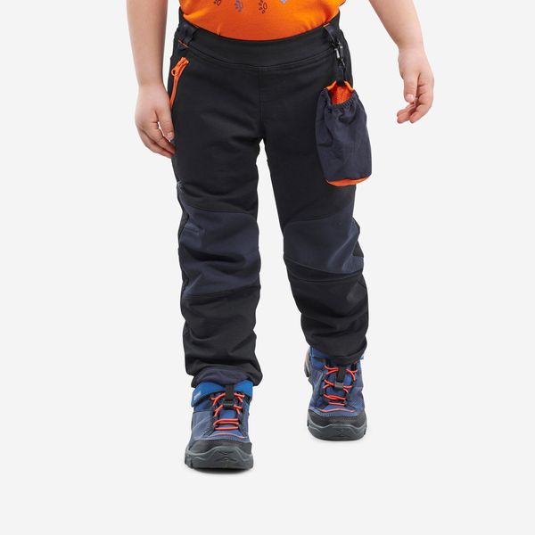 Quechua Kids' Softshell Hiking Pants MH900 2-6 Years - Black