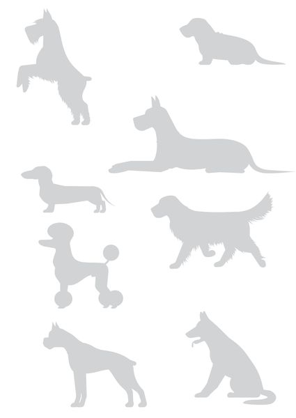 Frosted Vinyl Stickers - Dogs - Decal - Art - Decor