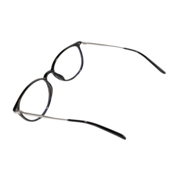 Minimalist Transparent Lens Glasses With Blue Light Protection - Black