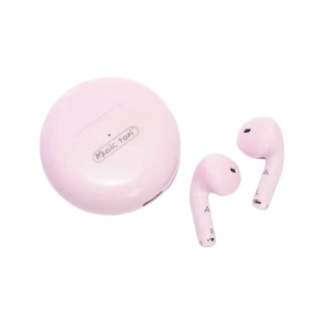 Music Taxi - Pro 6 - Bluetooth Earbuds With Noise Reduction For Calls -Pink Image