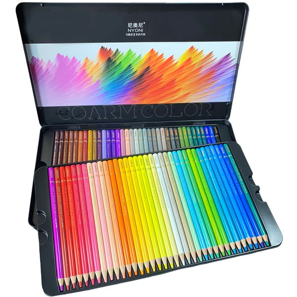 Nyoni - 72 Oil Based Colour Pencils - In Metal Box Set