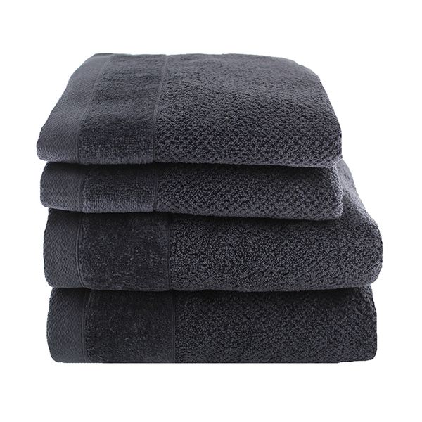 Wedgewood Collection 550gsm Charcoal - 2 Hand Towels, 2 Bath Towels