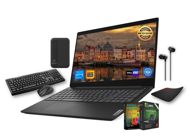 Lenovo IdeaPad 3 Celeron 8GB RAM-256GB SSD powerful memory- 15.6"-Notebook