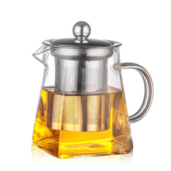 4 Sise Good Transparent Borosilicate Glass Kettle with Stainless Steel 304