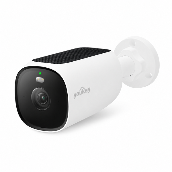 Youkey S420 2.5K Solar Security Camera with 24/7 Recording &amp; IP67