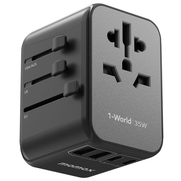 Momax UA9 1-World 35W 5-Port + AC Travel Adapter