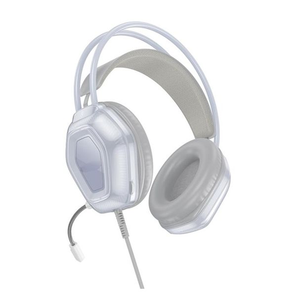 Wired Gaming Headphones - Gaming Headset with Built-in Mic Grey BO110