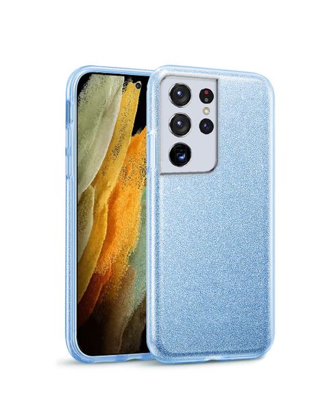 Tekron Glitter Sparkle Protective Case for Samsung Galaxy S21 Ultra - Blue